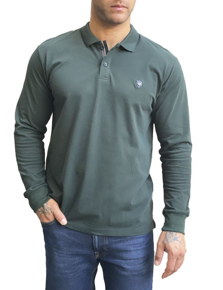 Everbest ανδρική κυπαρρισί Polo πικέ μπλούζα plus size 2410200 φωτογραφία